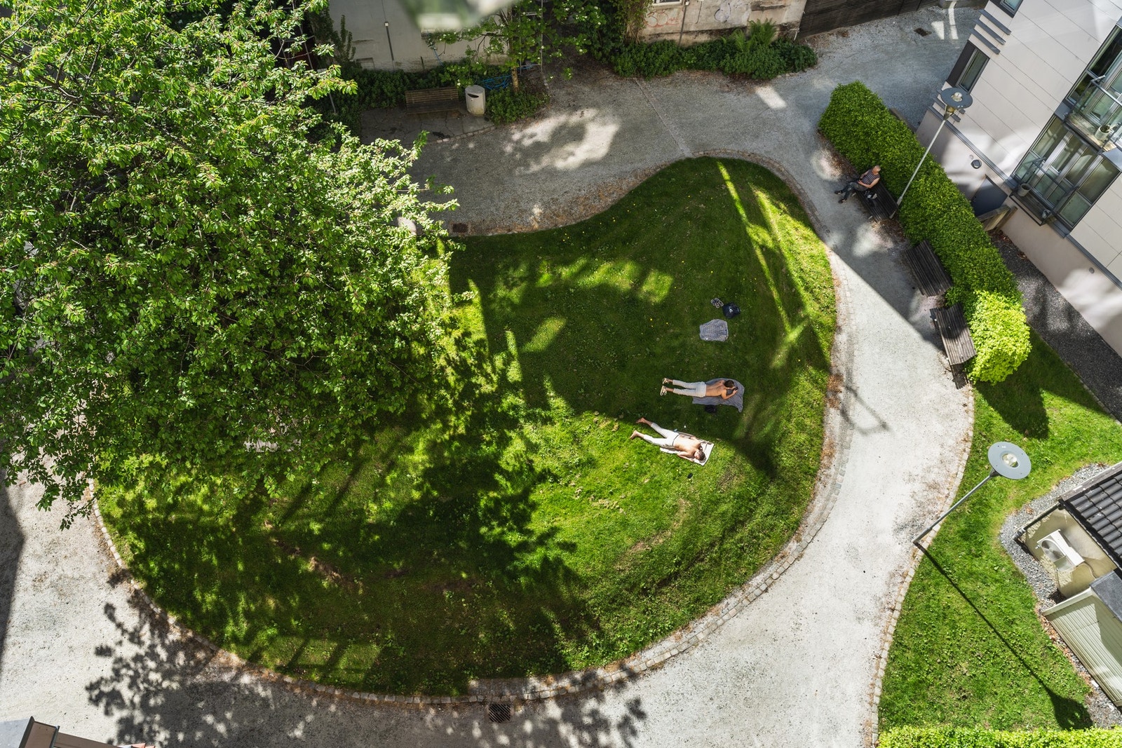 Sameiet har en pent opparbeidet bakgård. Galleribilde