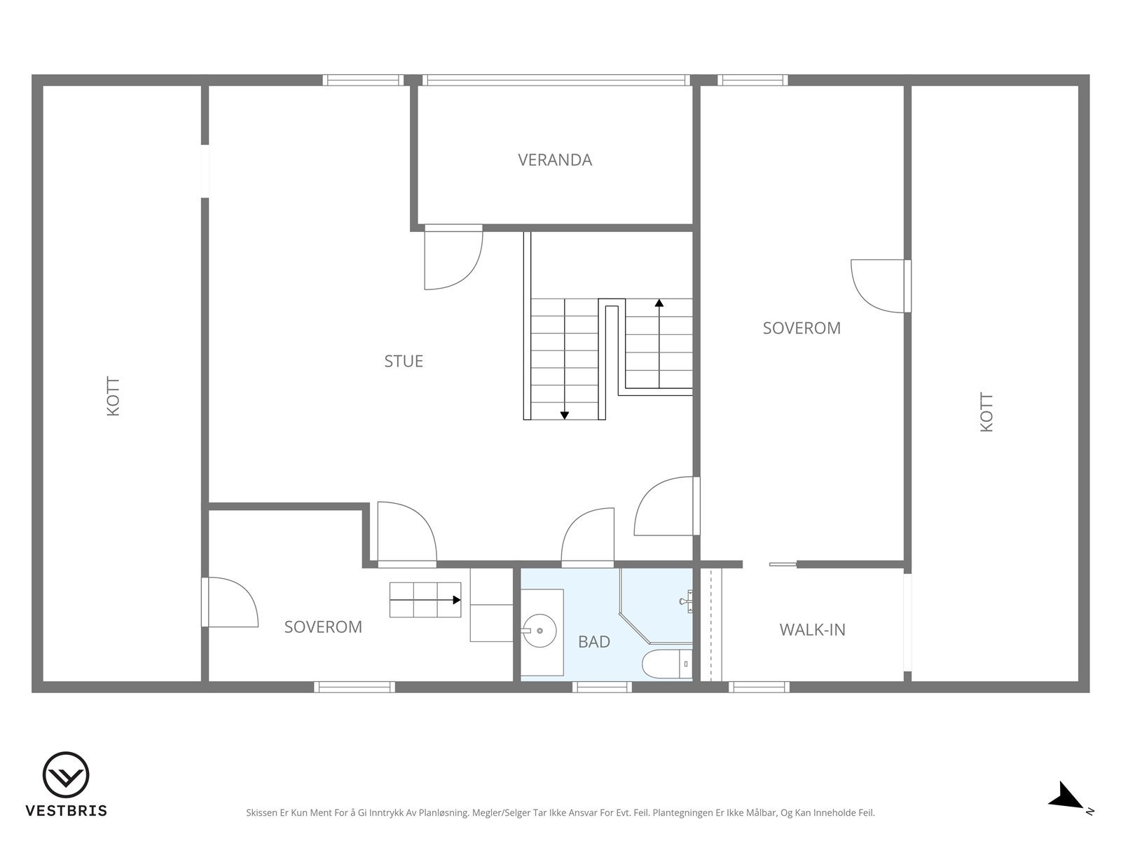 Planløsning loftsetasje Galleribilde