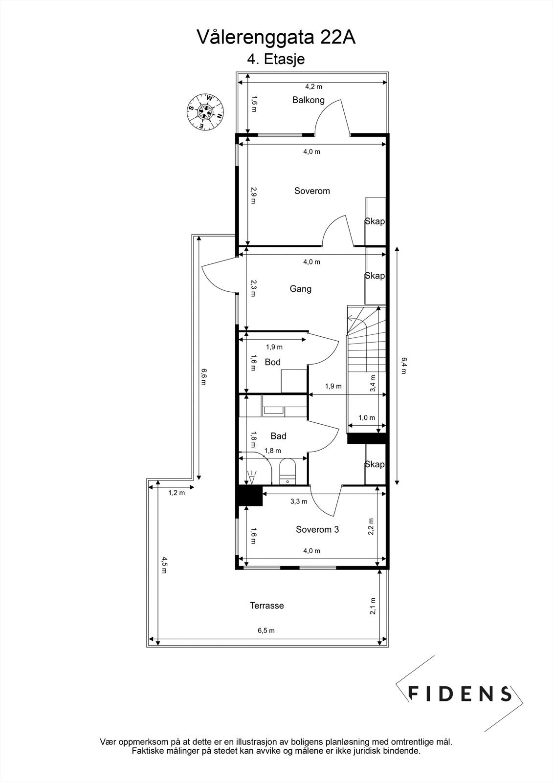 Plantegning 4.etasje (avvik kan forekomme) Galleribilde
