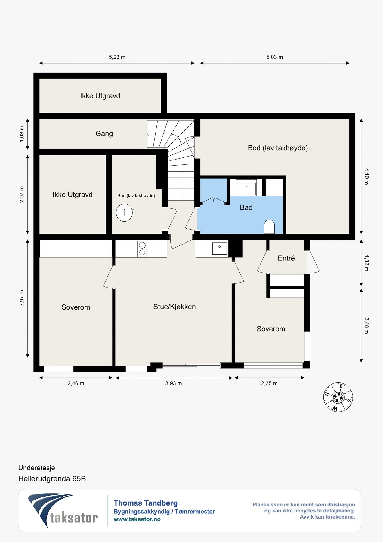 Plantegning - Underetasje Galleribilde
