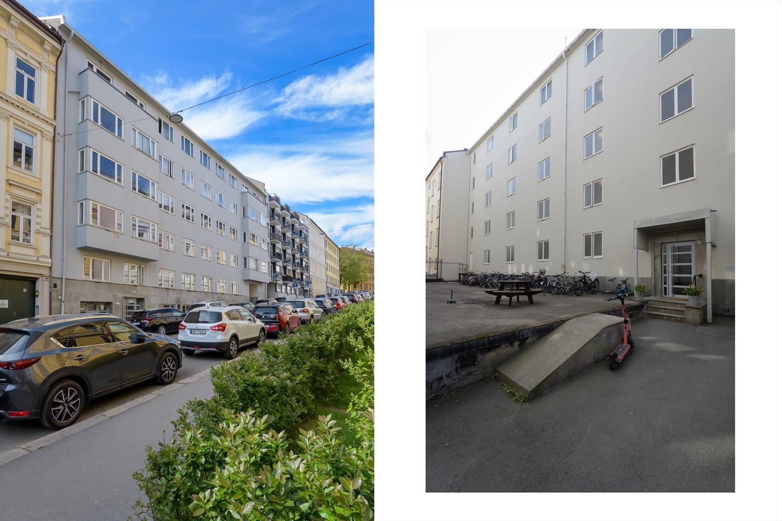 Leiligheten ligger i indre gård med tilgang via portrom fra Stensgata. Galleribilde