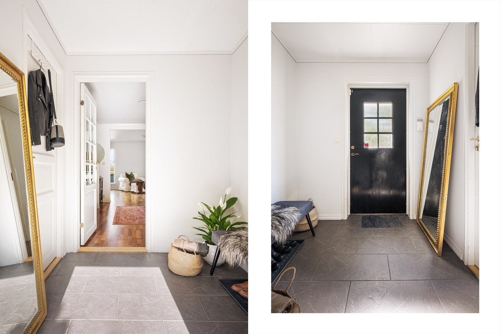Boligen har adkomst via entré i hovedetasjen med god plass til diverse sko og ytterbekledning. Galleribilde