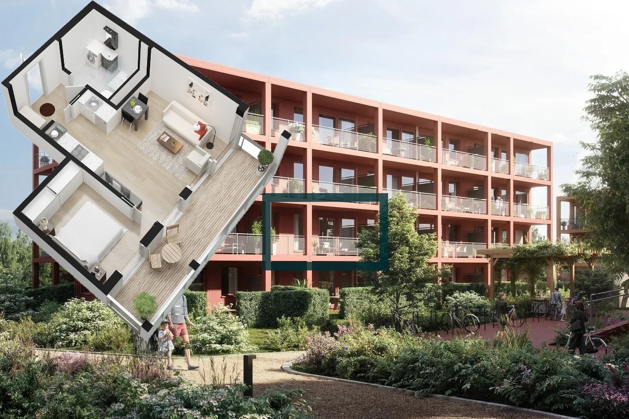 Omtrentlig plassering i bygget. Galleribilde