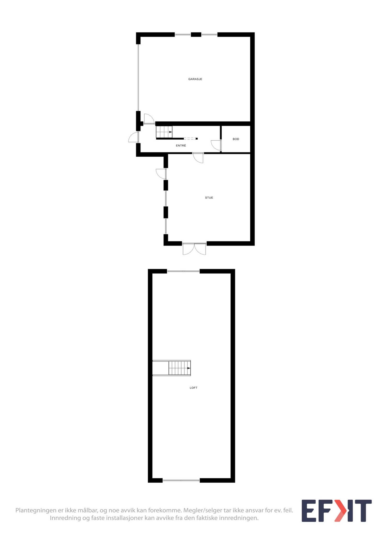 Plantegninger av garasje. Galleribilde
