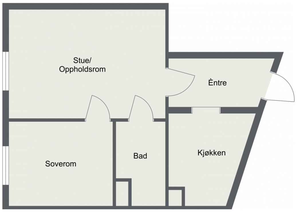 Leilighetens planløsning - illustrativt Galleribilde