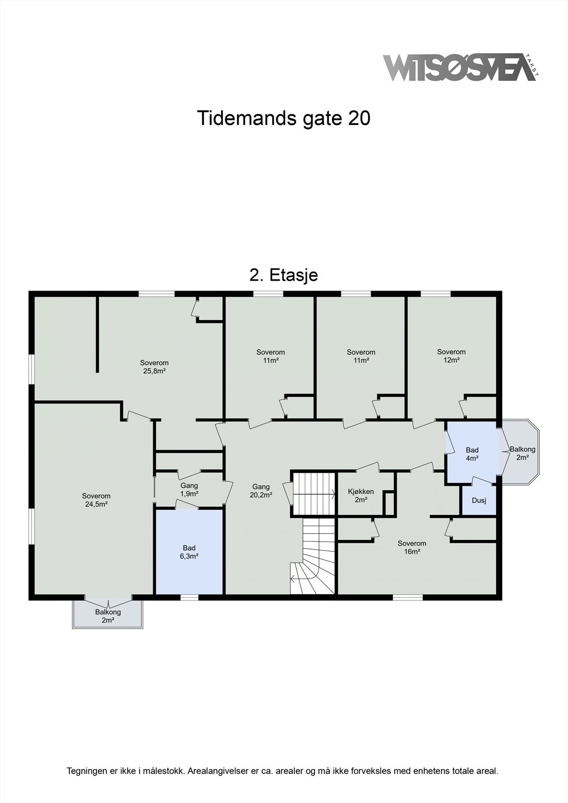 Planskisse 2. etasje Galleribilde