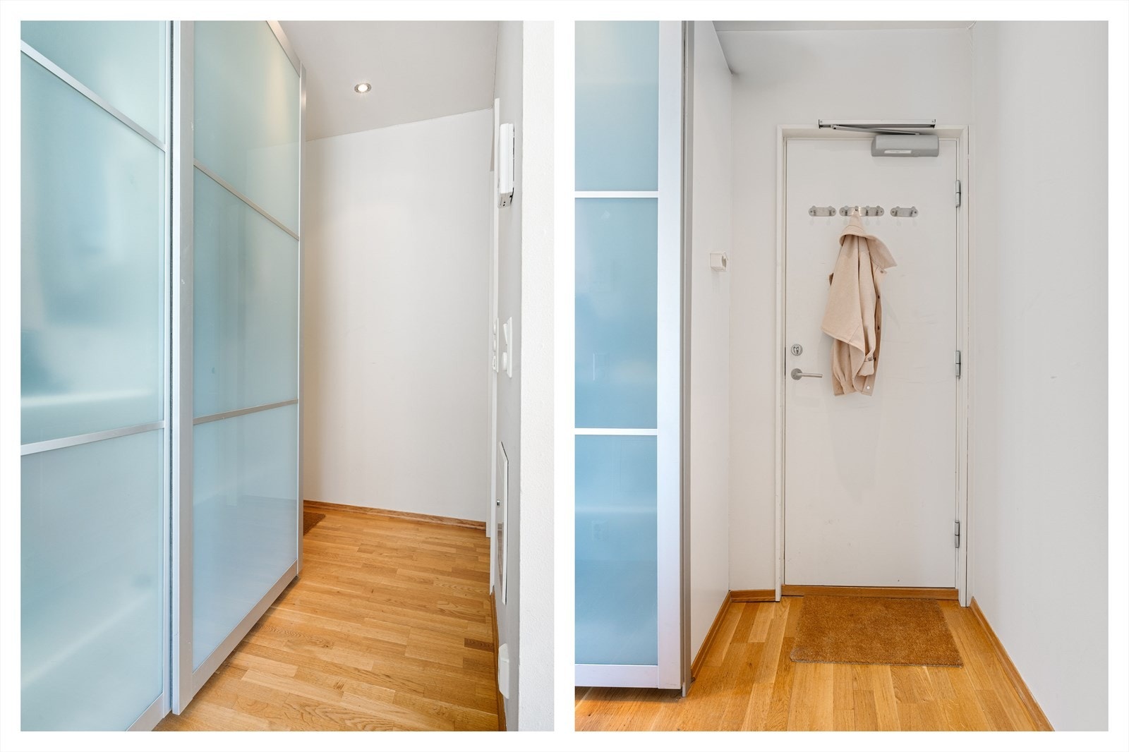 I entréen har finner du en praktisk skyvedørsgarderobe med god plass til oppbevaring av sko og yttertøy. Galleribilde