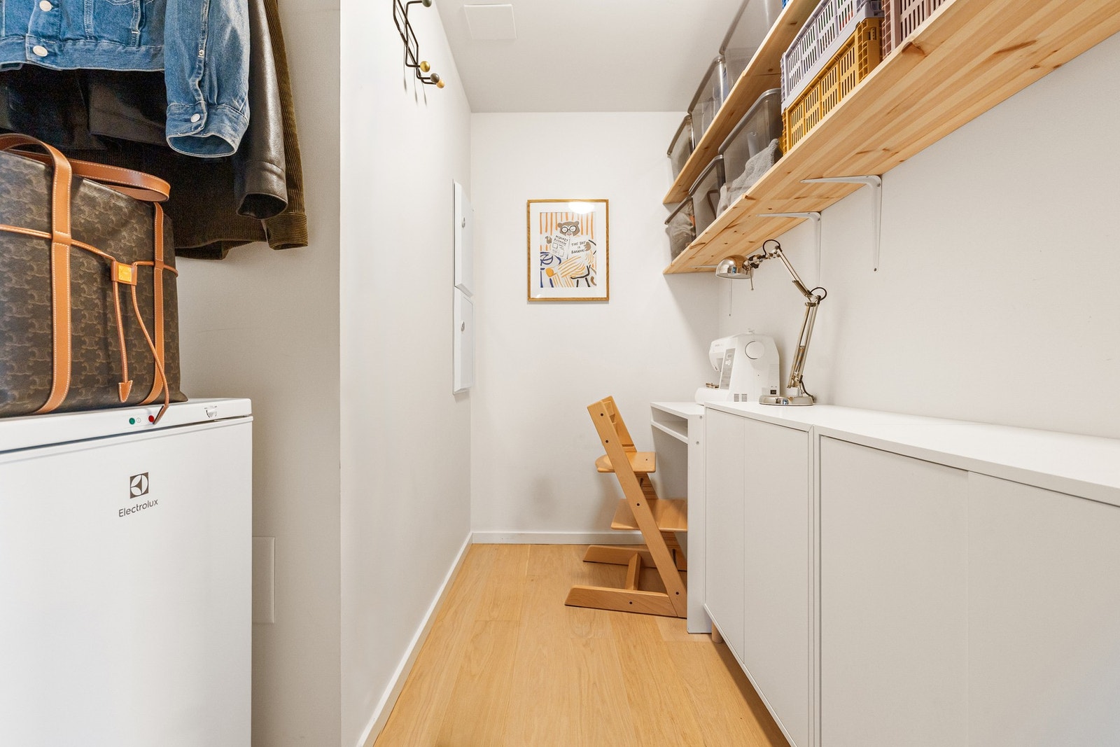 I enden av gangen er det praktisk bod. Galleribilde