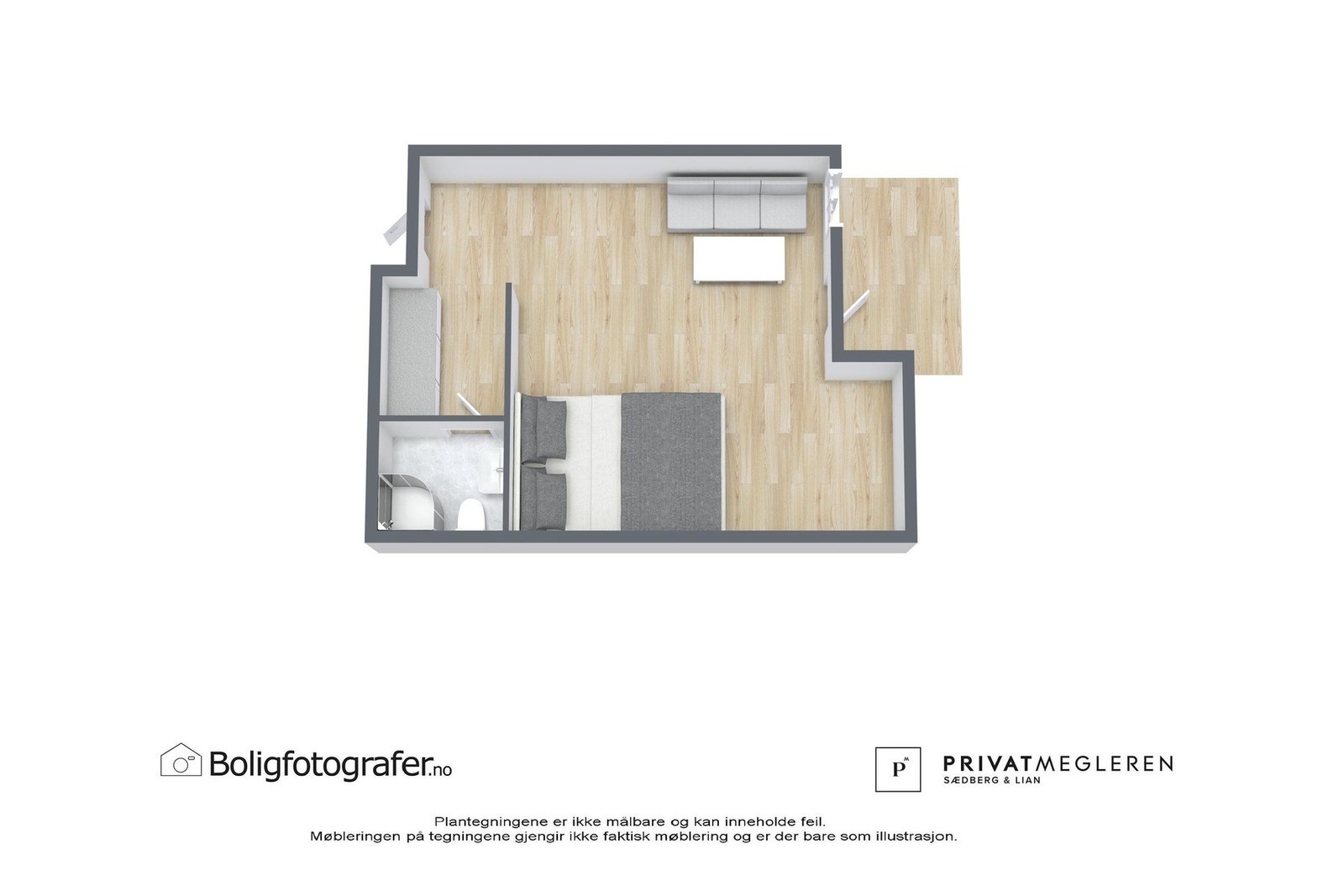 Plantegning 3. etasje - ikke målsatt, kun en illustrasjon. Galleribilde