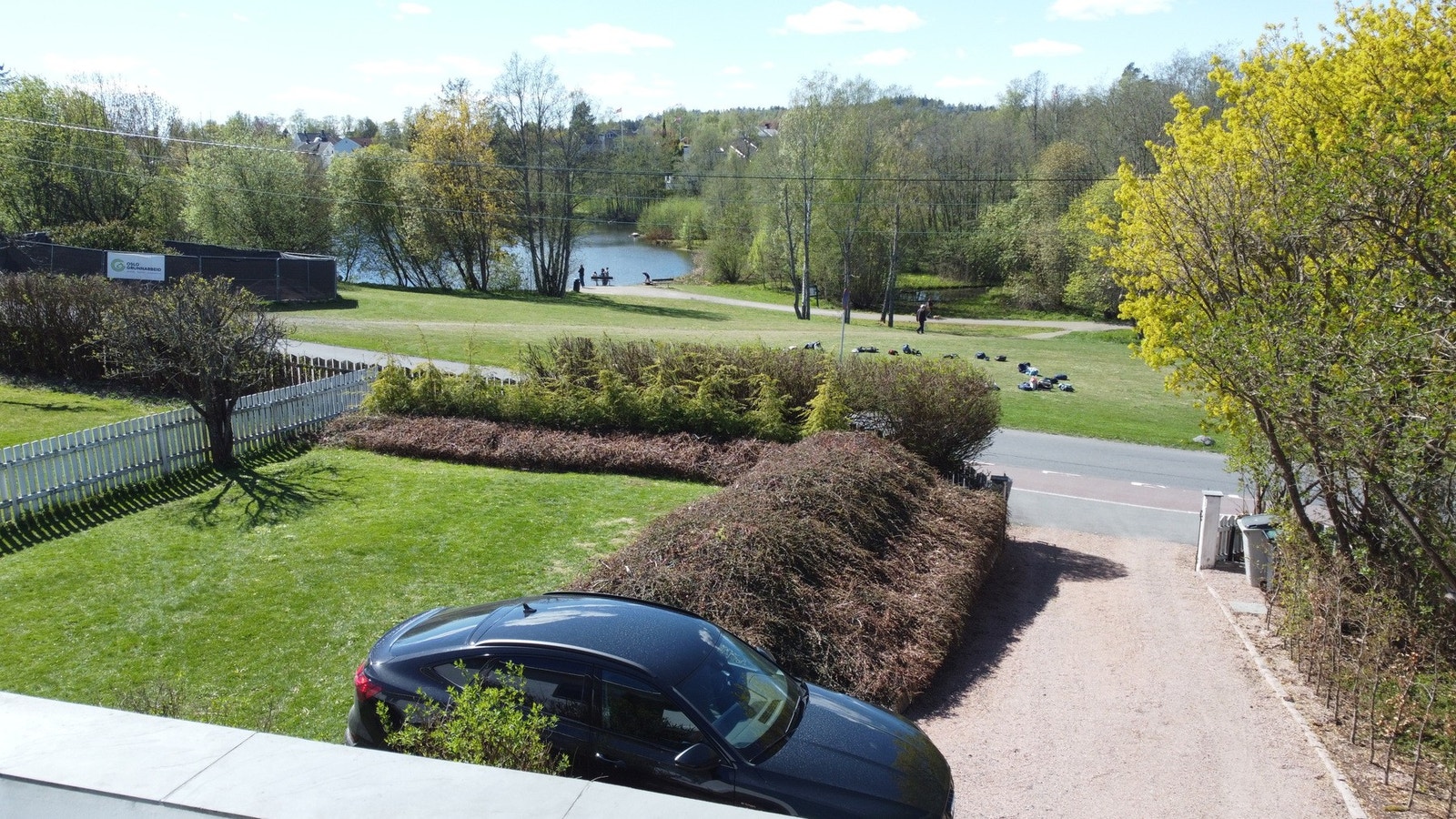 Hyggelig utsikt fra terrassen. Galleribilde