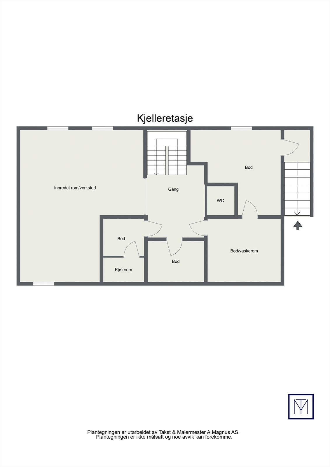 Plantegning Kjelleretasje Galleribilde