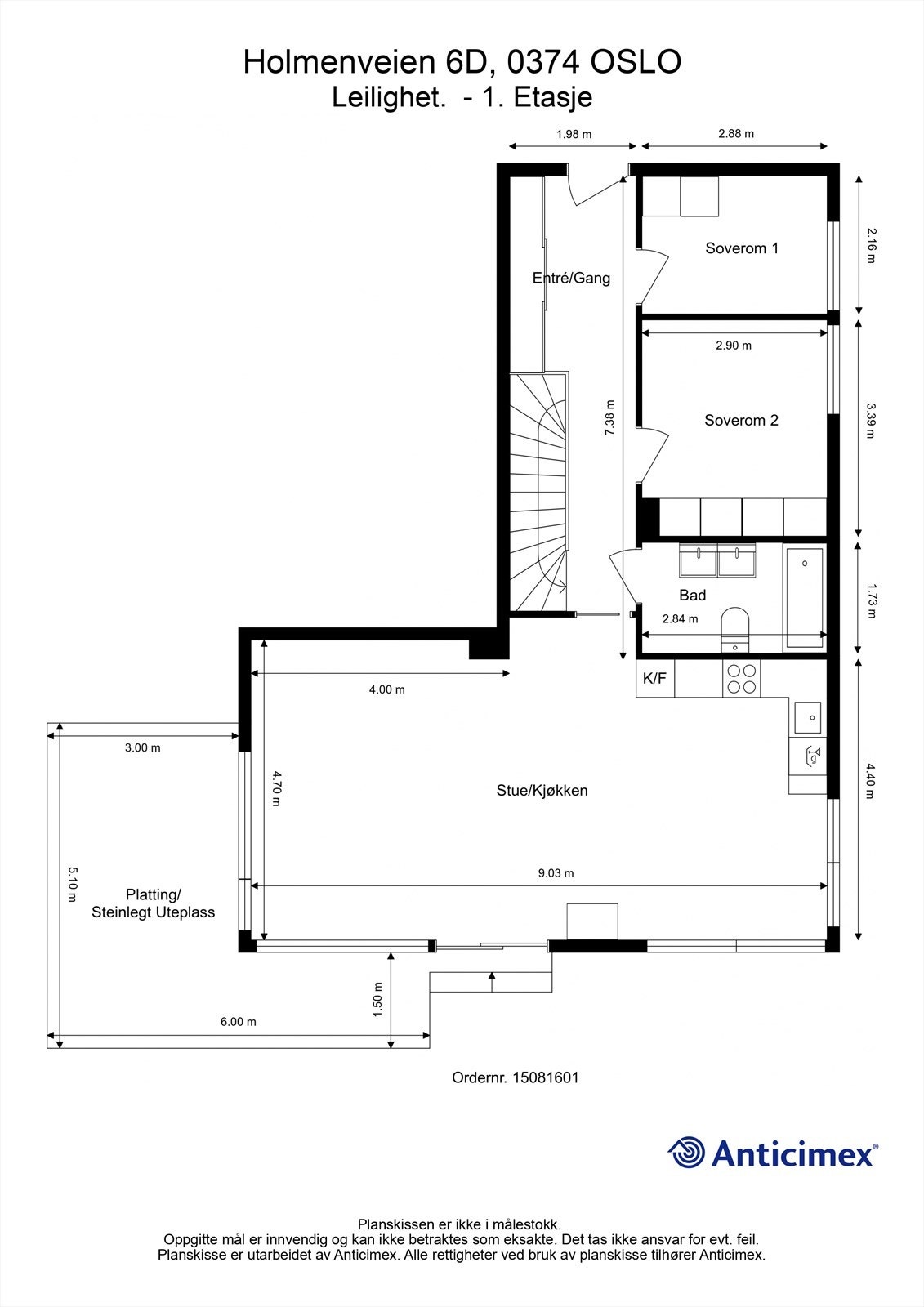 Plantegning 1. etasje. Galleribilde