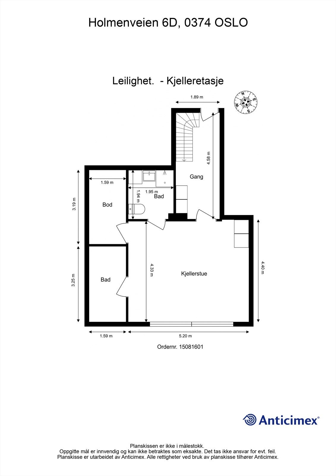 Plantegning Underetasje Galleribilde