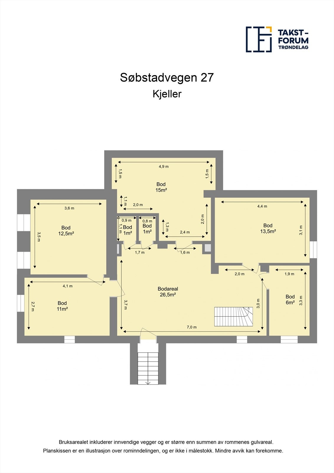 Planskisse kjeller Galleribilde