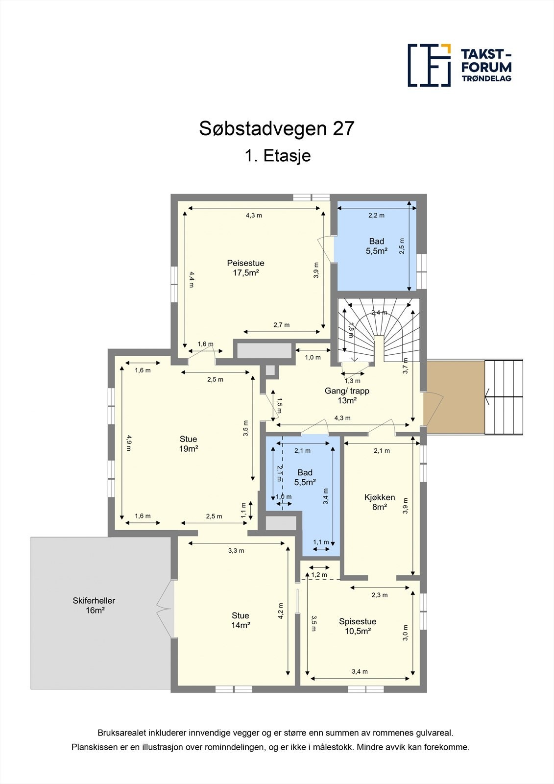 Planskisse 1.etasje Galleribilde