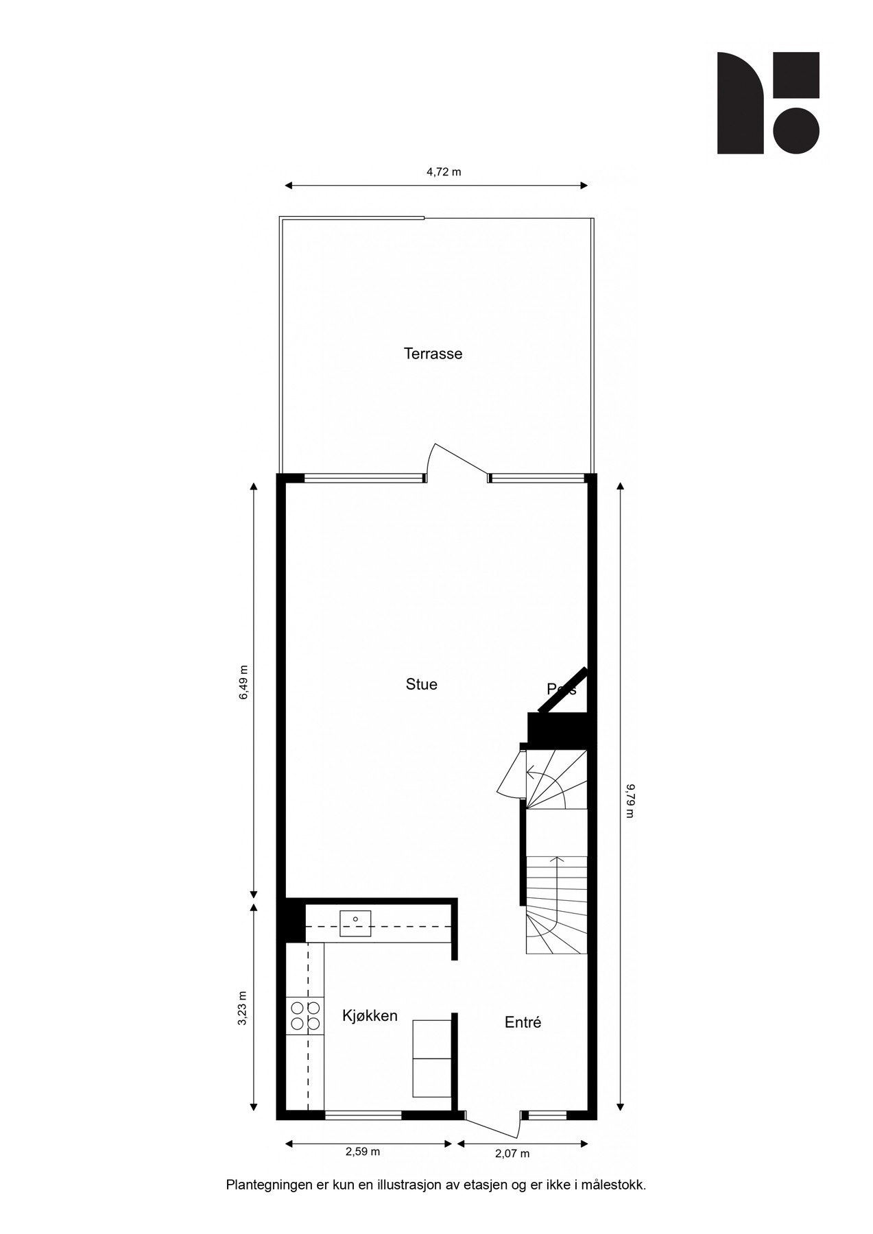 Plantegning 1.etasje. Galleribilde