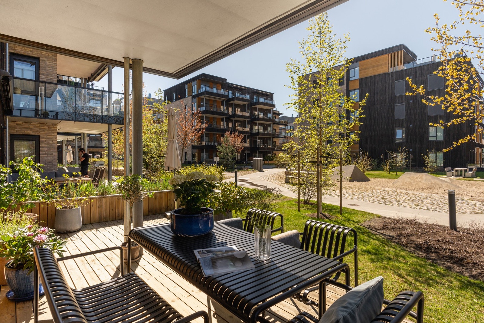 Terrassen er oppmålt til 23 kvm Galleribilde