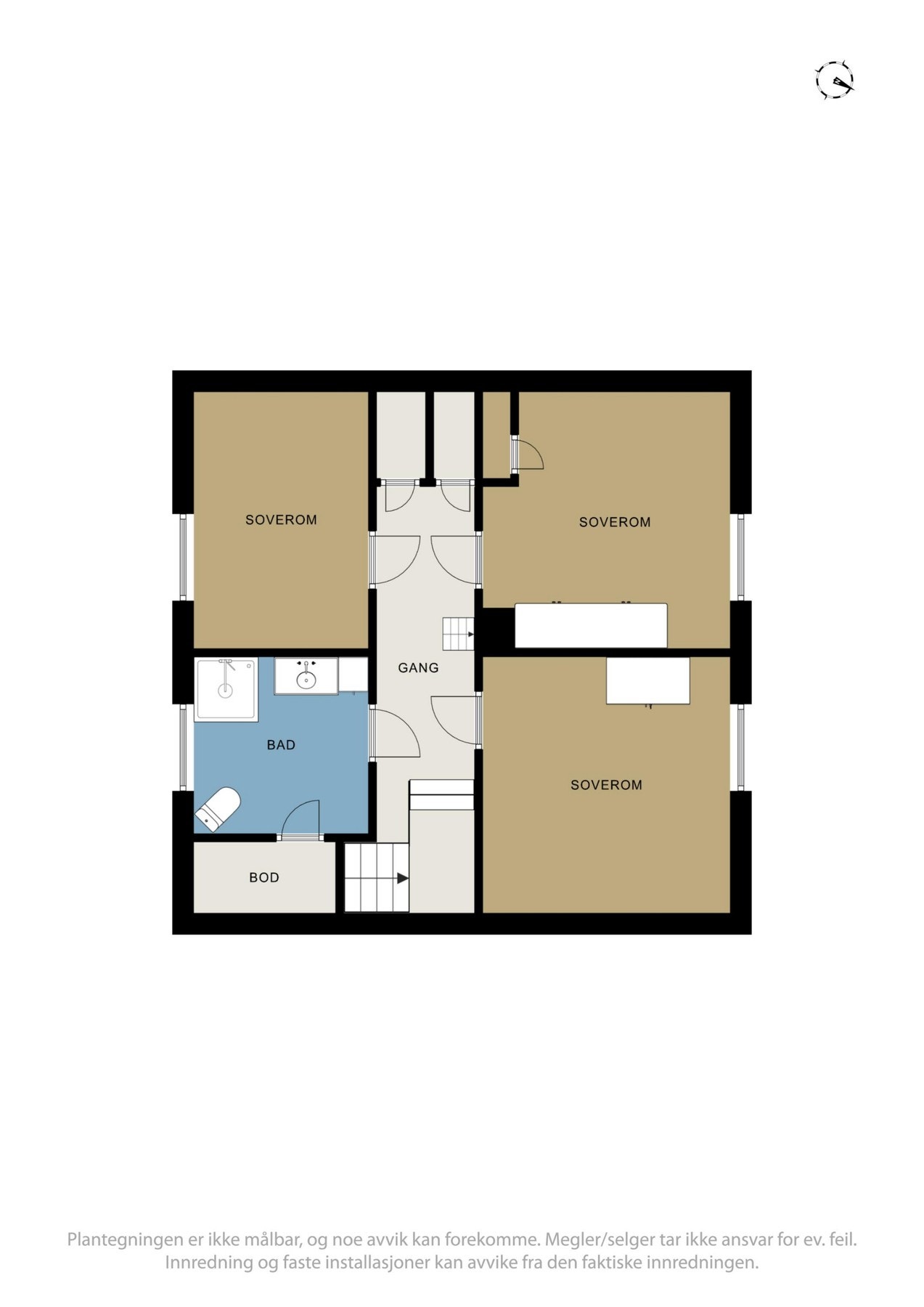 Planskisse loft. Galleribilde