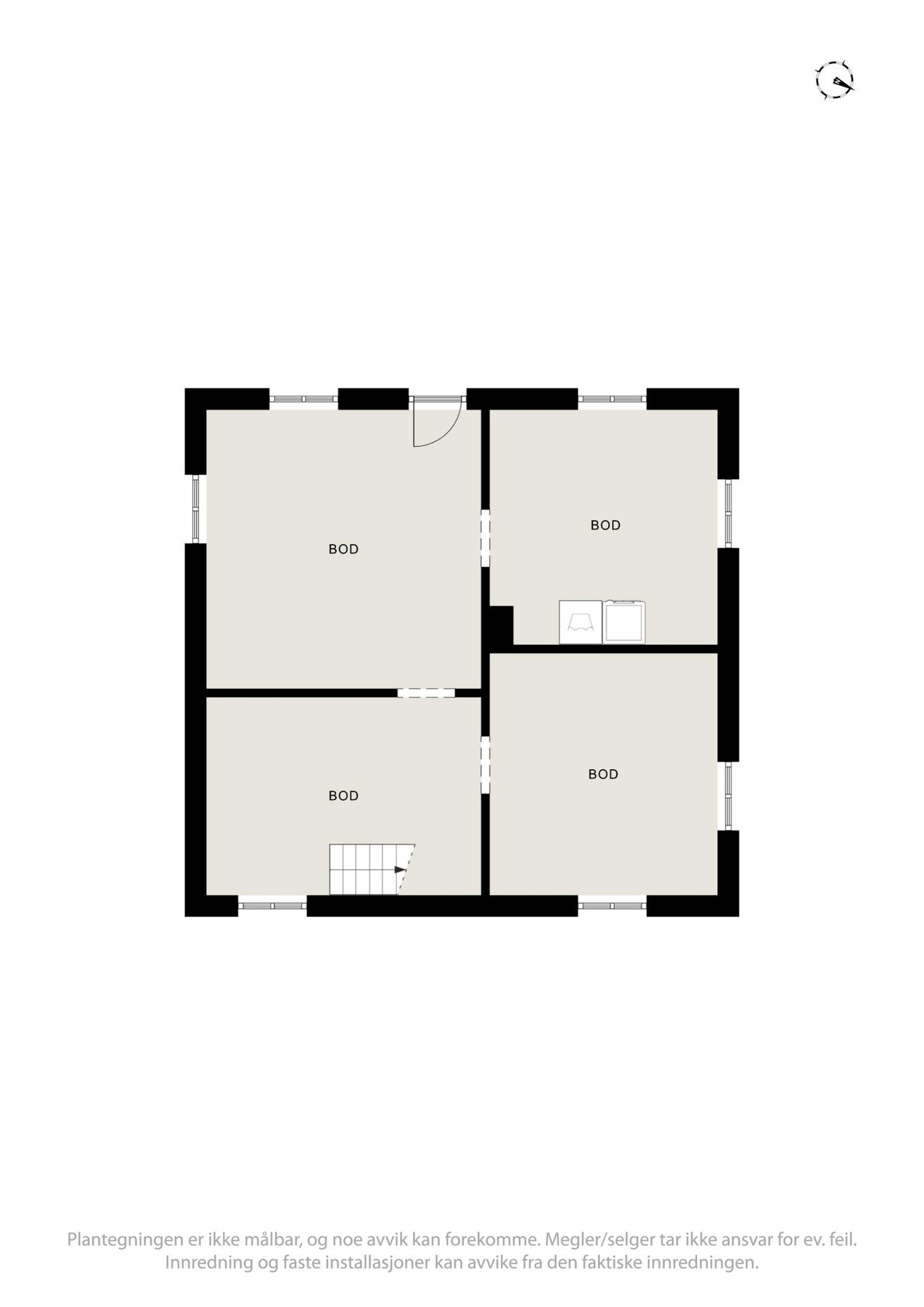 Planskisse kjeller. Galleribilde