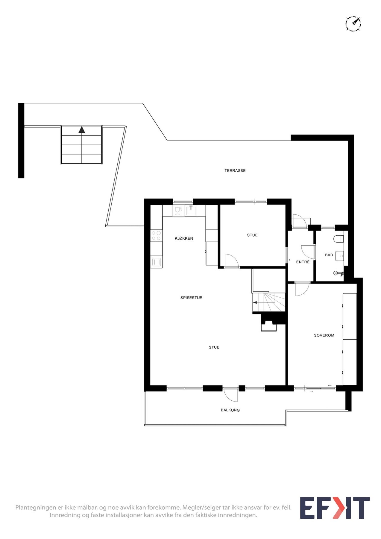 Plantegning av boligens 2. etasje (hovedplan) Galleribilde