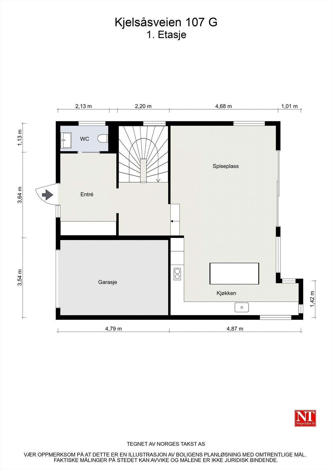 Planskisse 1. etasje Galleribilde