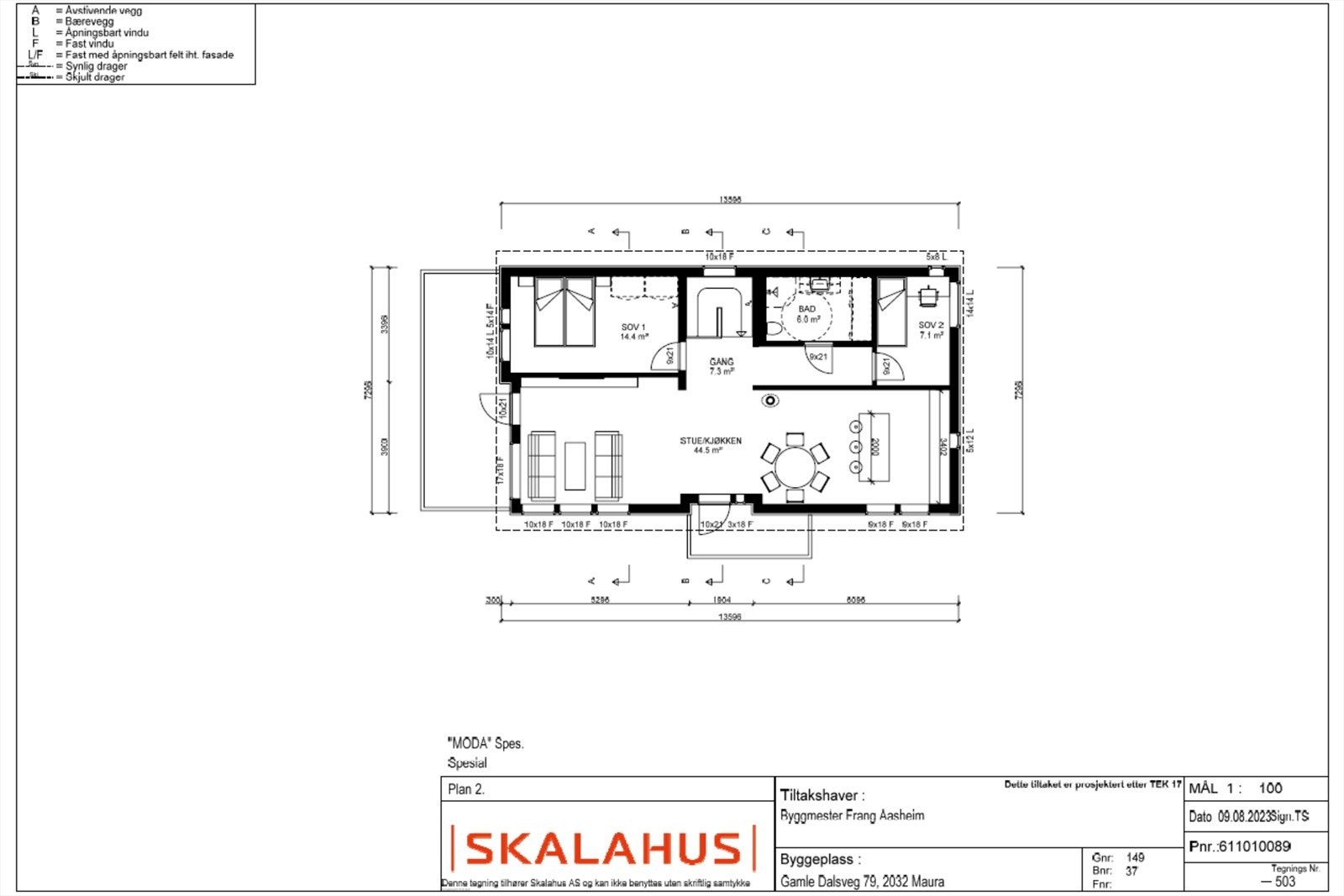 Plantegning 2.Etasje Galleribilde