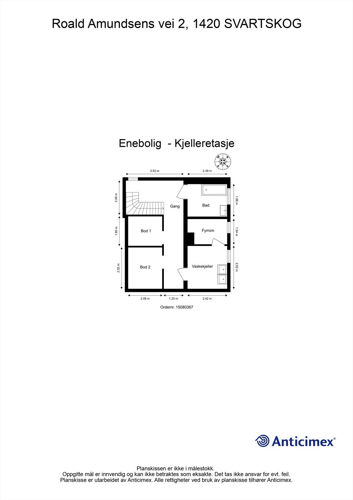 Plantegning- Kjelleretasje Galleribilde