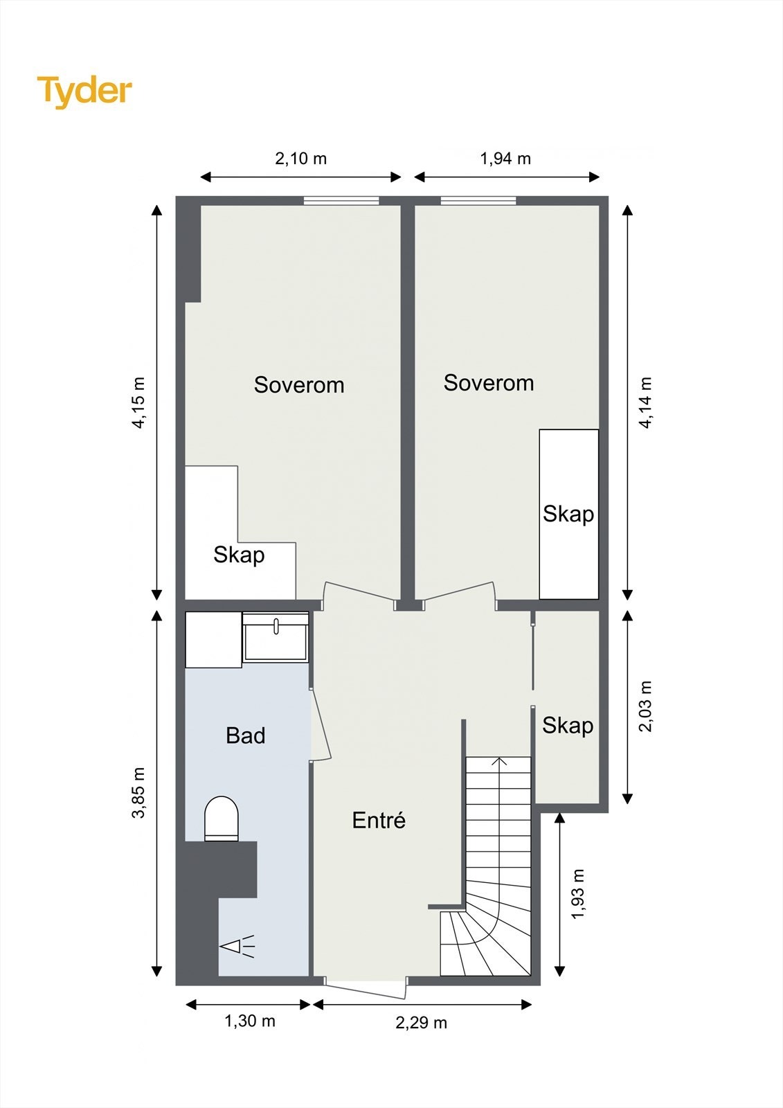 Plantegning 5. etasje Galleribilde