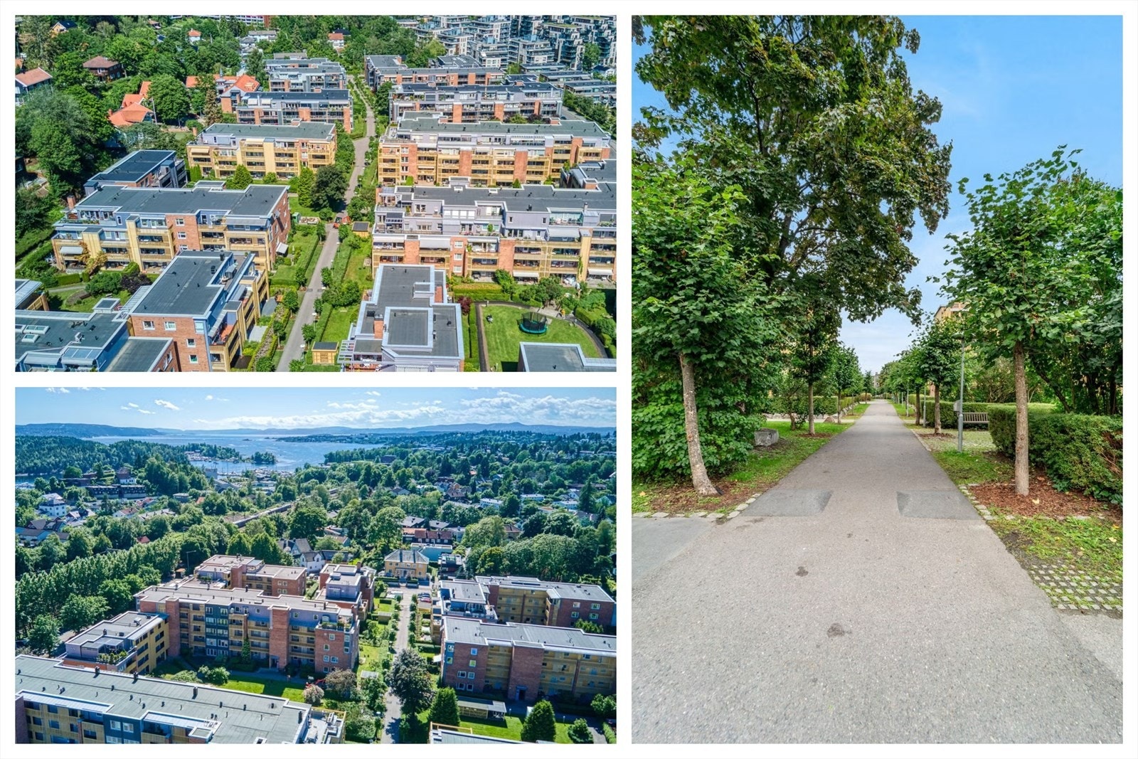 Elmholt Allé består av flere sameier og er en stor samlet bygningsmasse med fantastiske fellesarealer Galleribilde