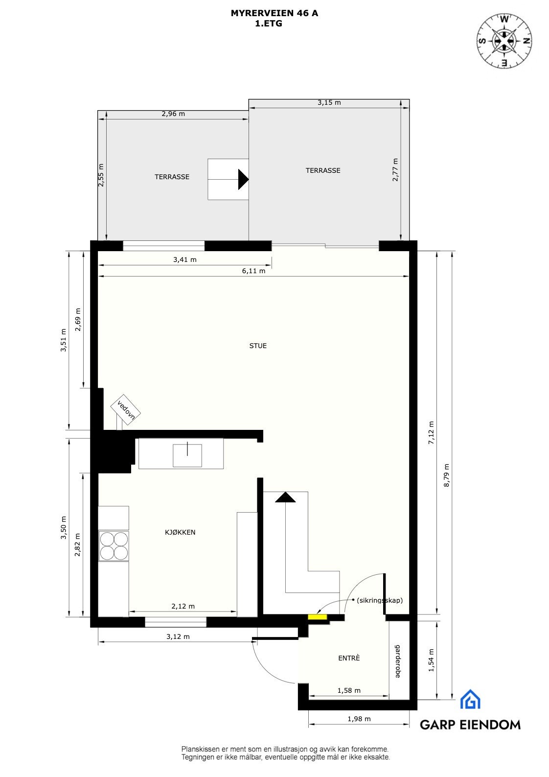 Plantegning 1 etasje Galleribilde