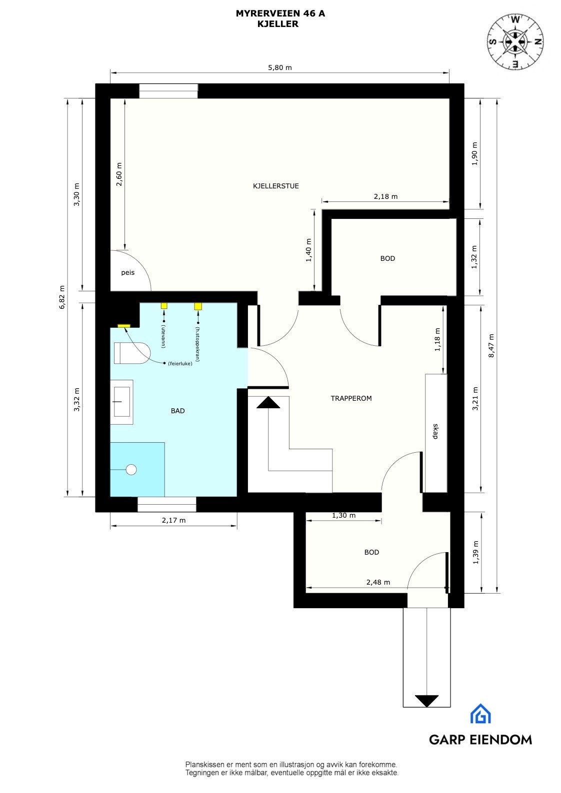 Plantegning kjeller Galleribilde