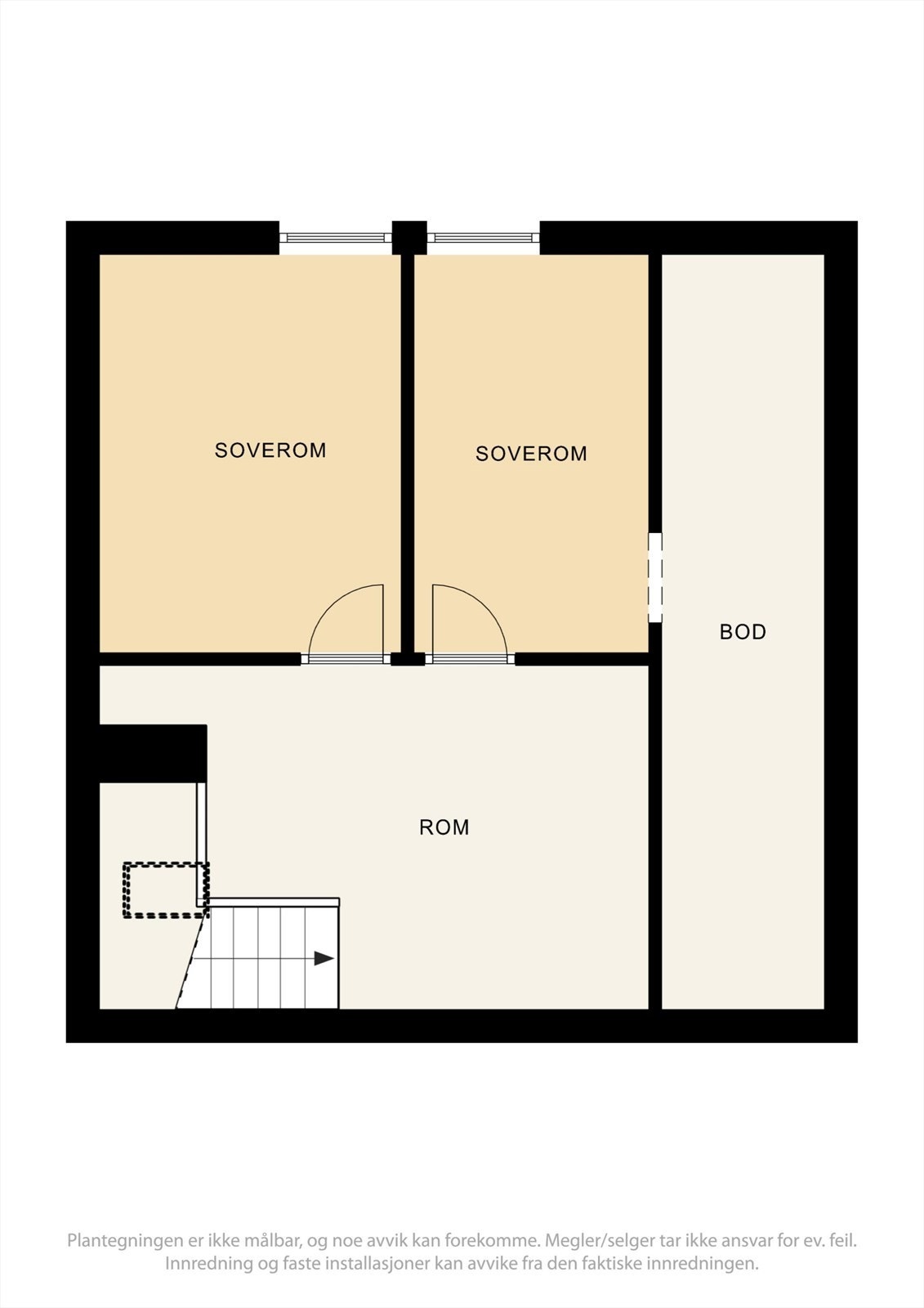 Plantegning loftsetasje. Galleribilde