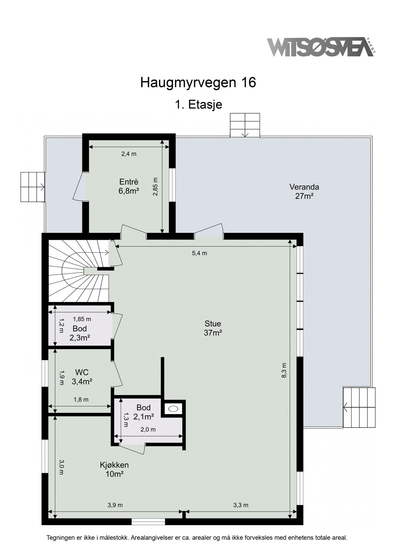 Planskisse 1.etasje Galleribilde