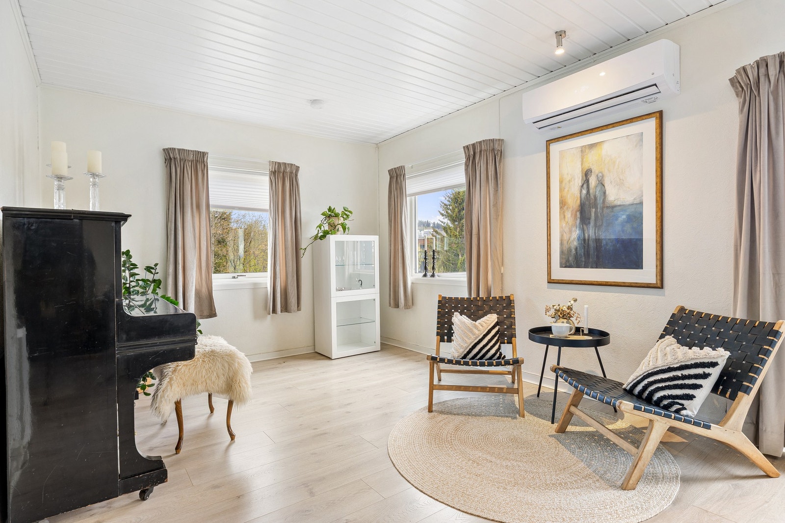 Det er montert varmepumpe i boligen. Galleribilde
