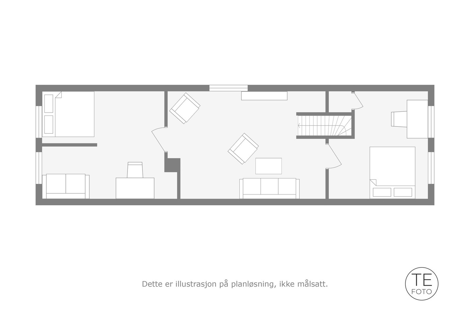 Plantegning - Loft Galleribilde