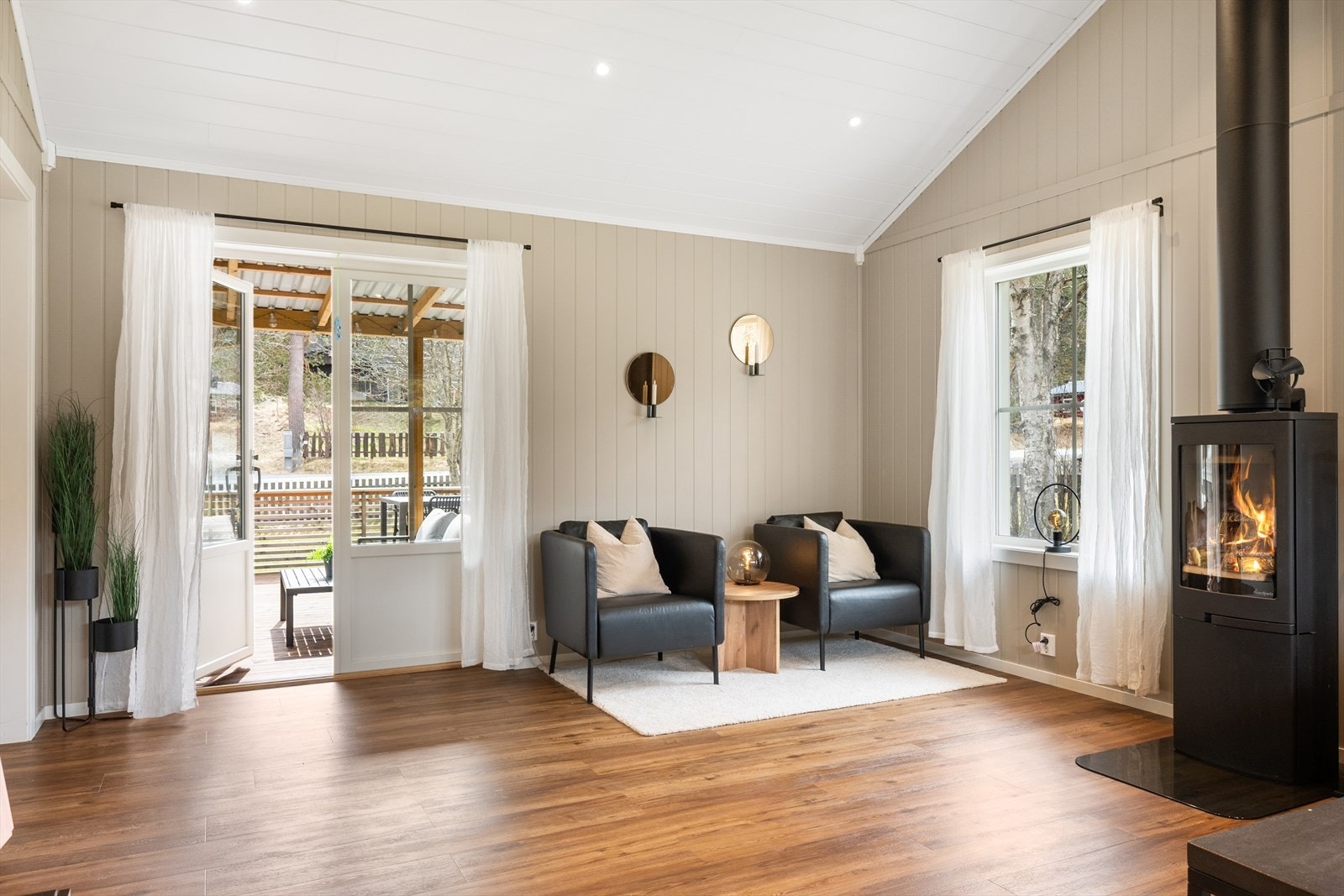 Peisovnen gir både varme og hygge til rommet. Galleribilde