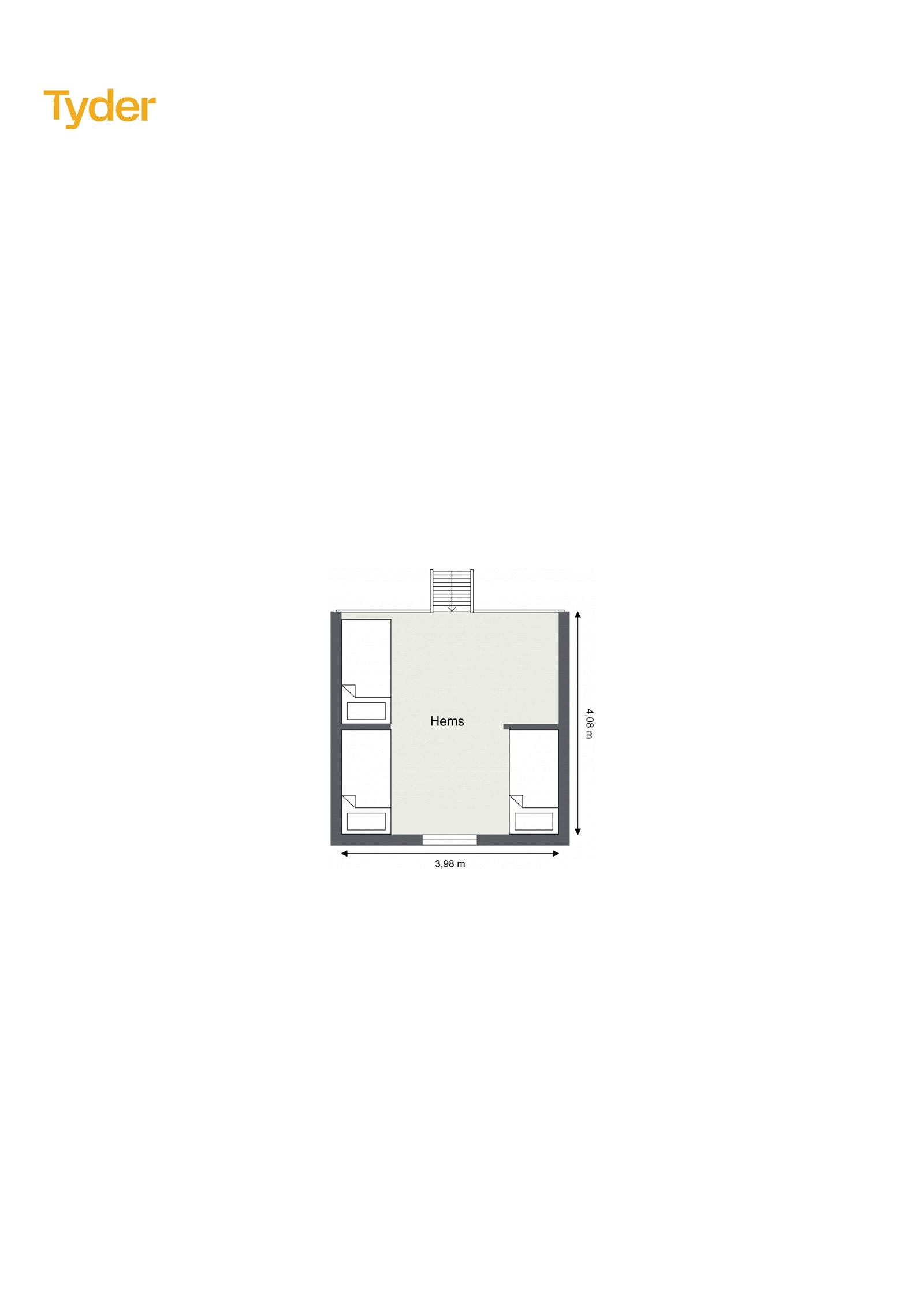 Kårstue - Hems - Plantegning Galleribilde