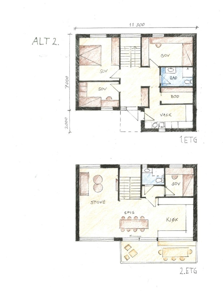 Forslag planløsning 2 Galleribilde