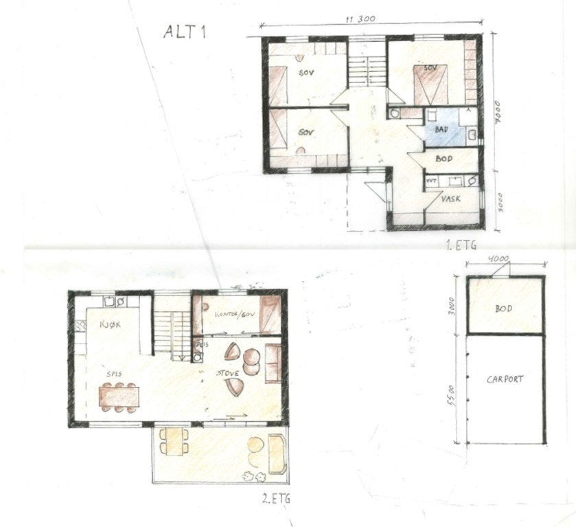 Forslag planløsning 1 Galleribilde