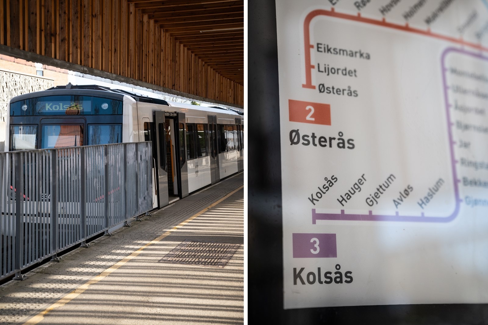 Det er ca. 10-15 minutters gange til Kolsås T-banestasjon Galleribilde