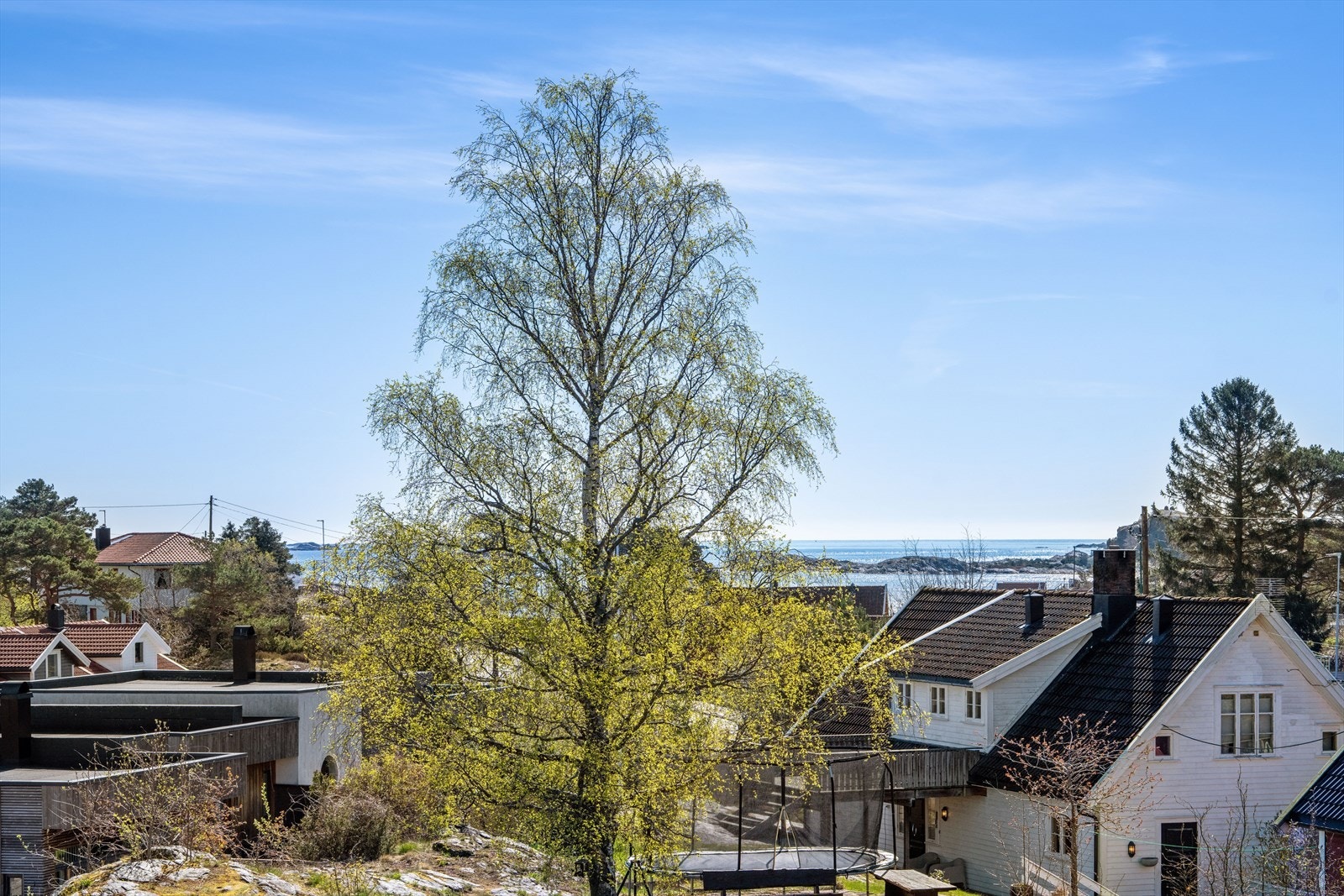 Utsikt fra tomt i dag - bildet er tatt på bakkenivå Galleribilde