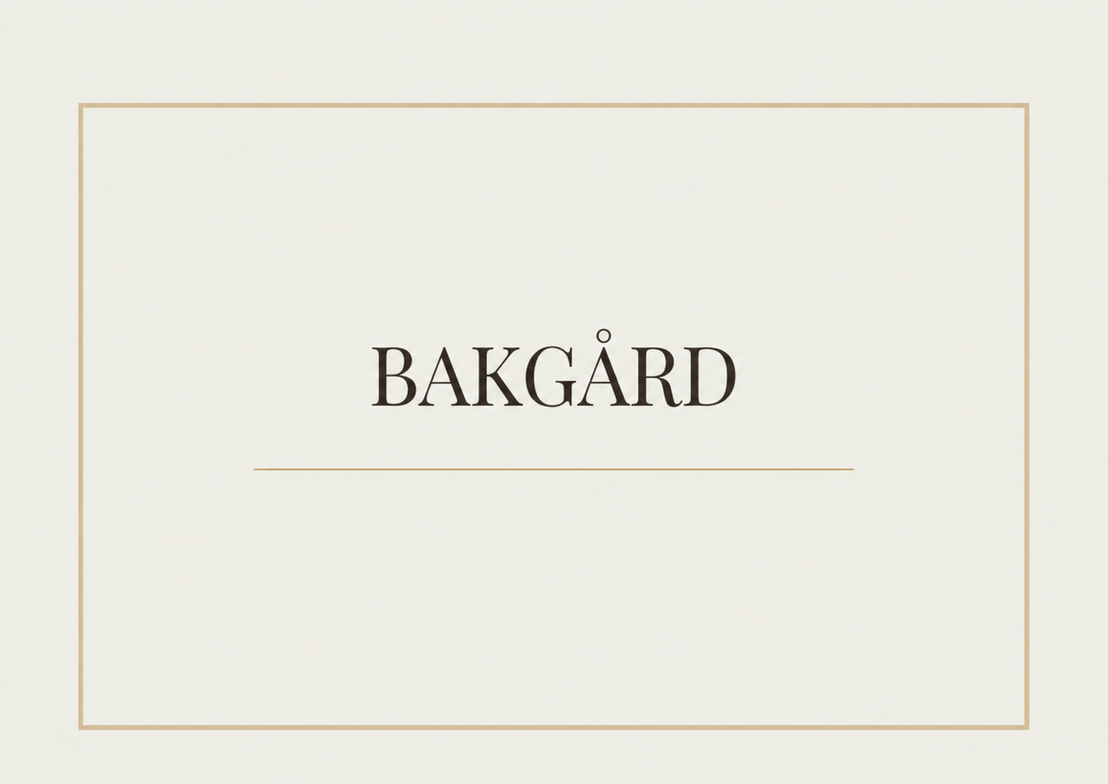Bakgård. Galleribilde