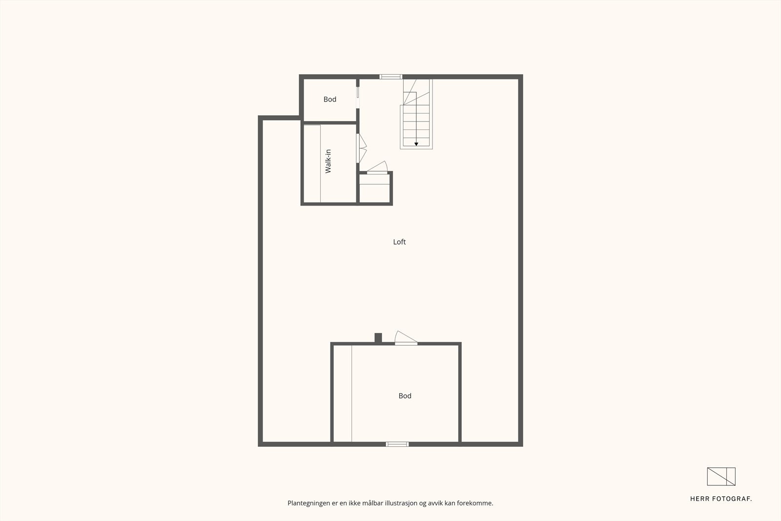 Plantegning loft. Galleribilde