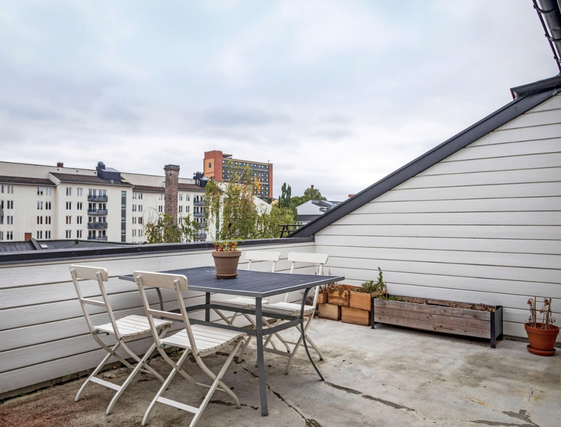 Felles takterrasse med gode solforhold Galleribilde