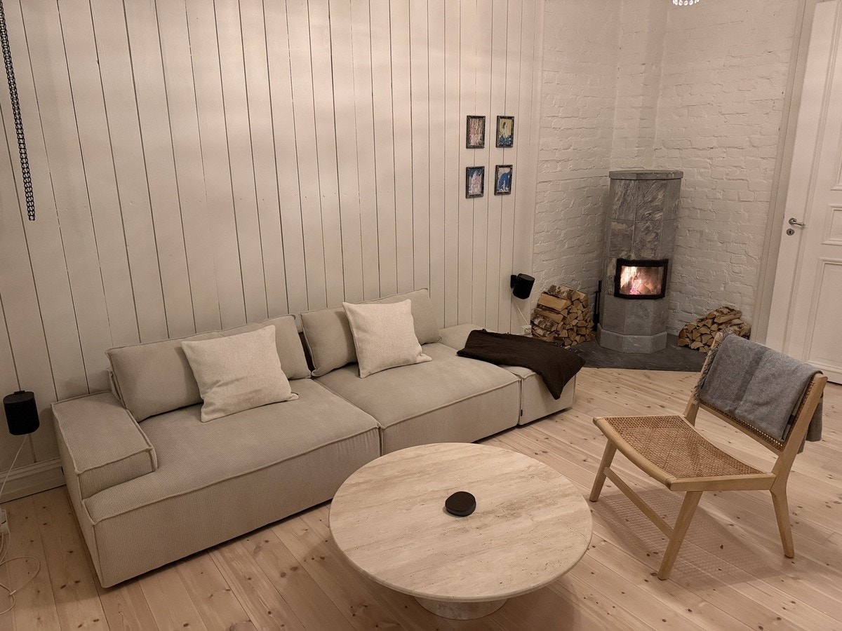 Koselig med peis om vinteren Galleribilde