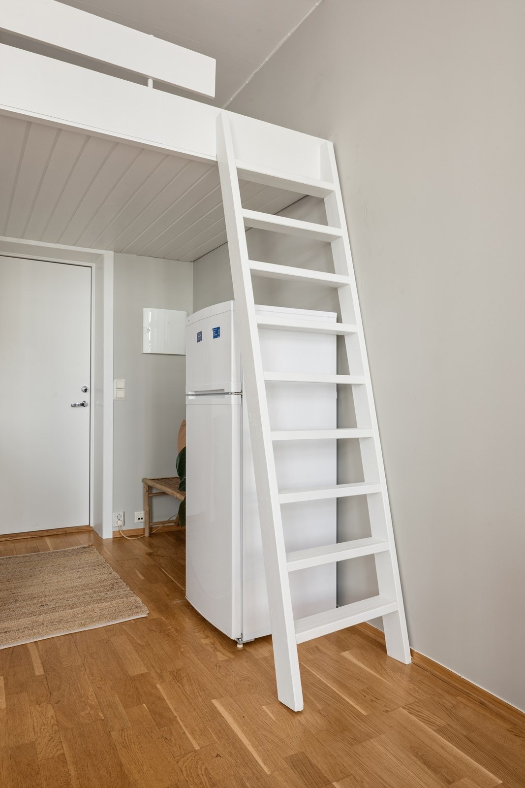 Fra stuen er det fastmontert stige som tar deg til sovehems. Galleribilde