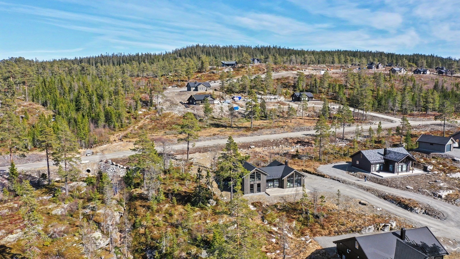 Her bor du midt i naturen, med umiddelbar nærhet til skog og fjell. Galleribilde