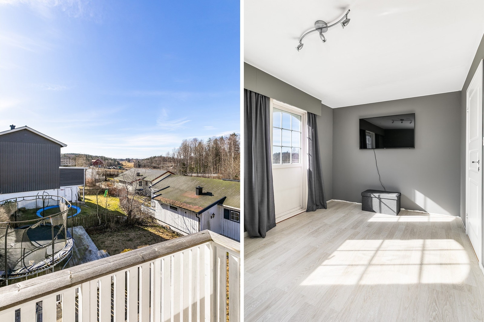 I andre etasje er det fin utsikt å se til landskapet i syd. Galleribilde
