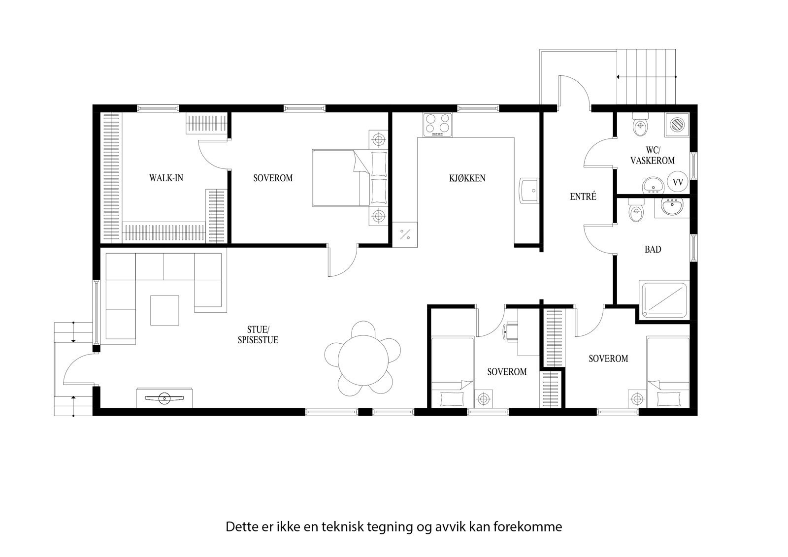 Planløsningen oppe Galleribilde
