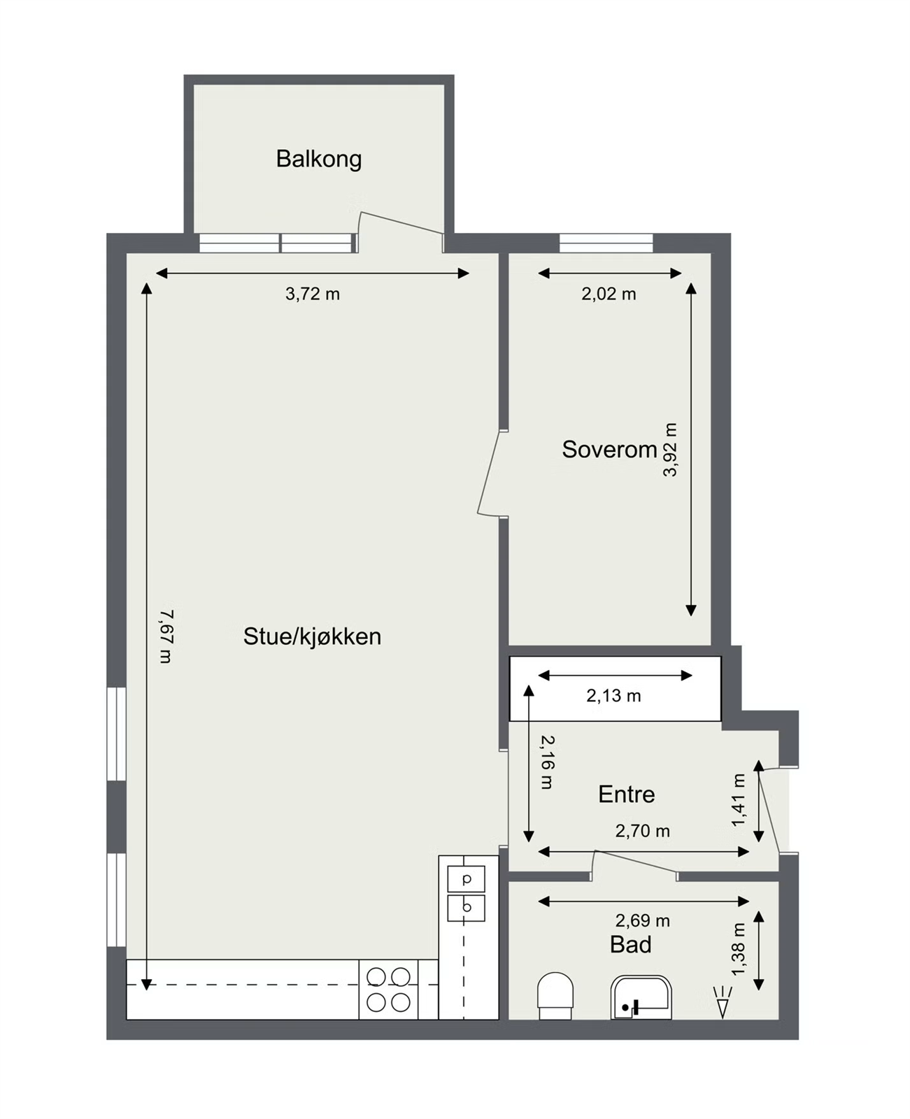 Det er en bod i kjeller samt mulighet for ekstra skap i borettslaget Galleribilde